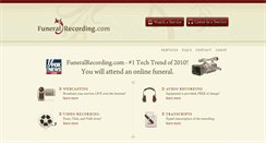 Desktop Screenshot of funeralrecording.com