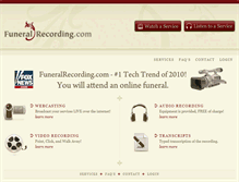 Tablet Screenshot of funeralrecording.com